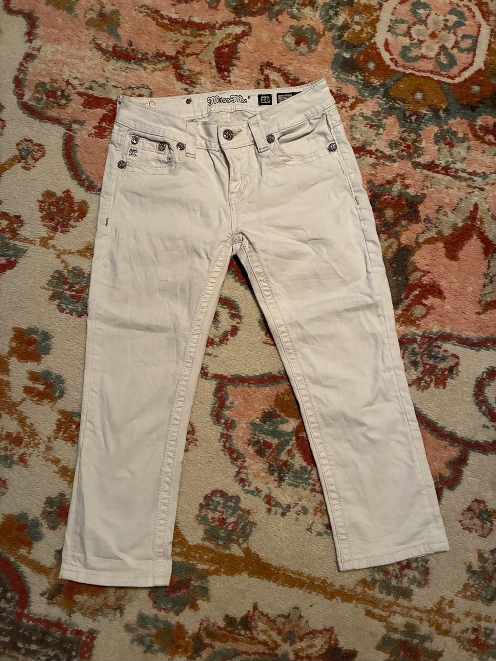 Miss Me White Straight-Leg Women's Jeans